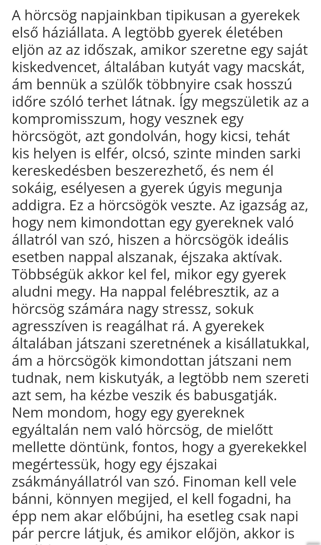 Kinek való a hörcsög